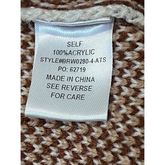 Altar'd State‎ Groovy Retro Style Round Neck Sweater Brown Neutrals Women Size L - Picture 6 of 7